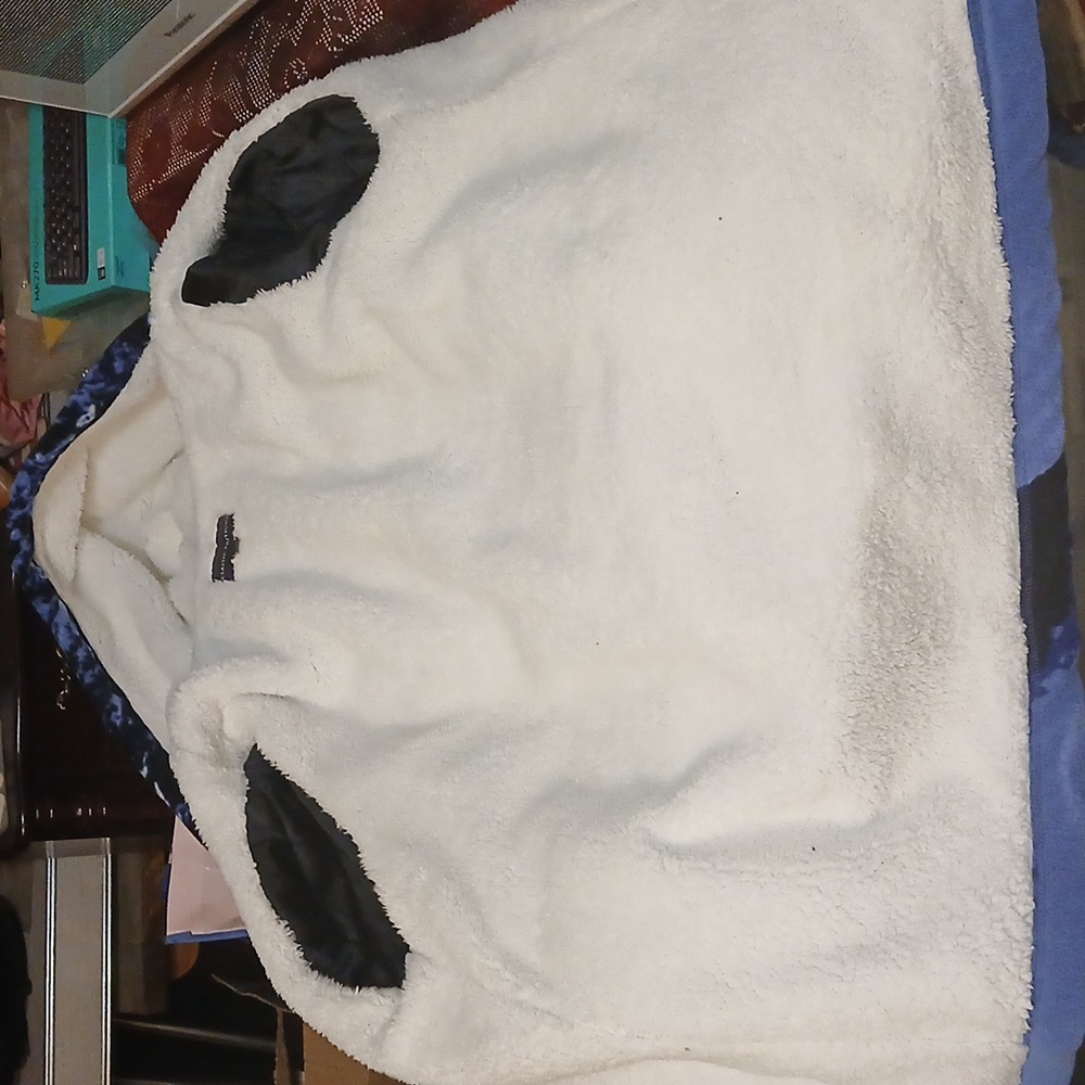 Wolf Print Hooded Jacket (Unisex) Size Large-(see Measurments In Description) - Picture 2 of 14